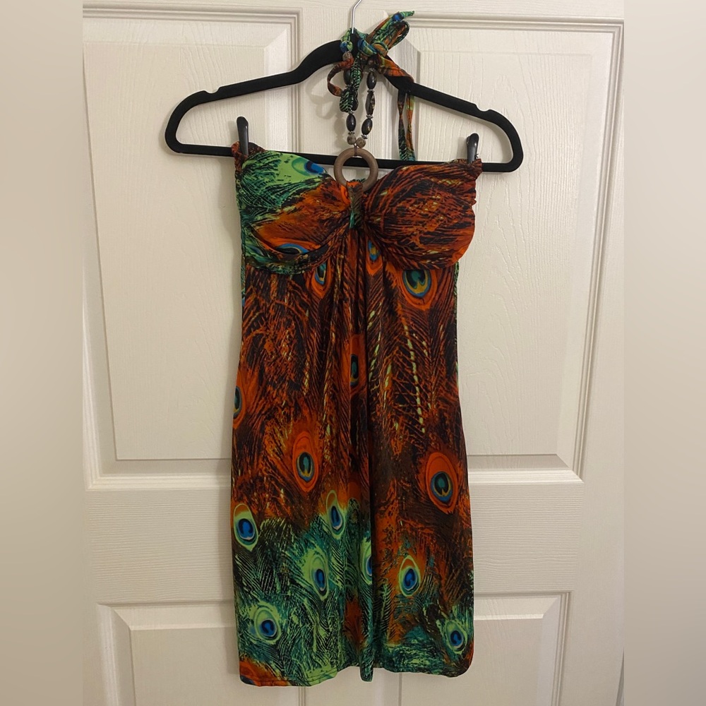 Unbranded Orange Peacock Dress